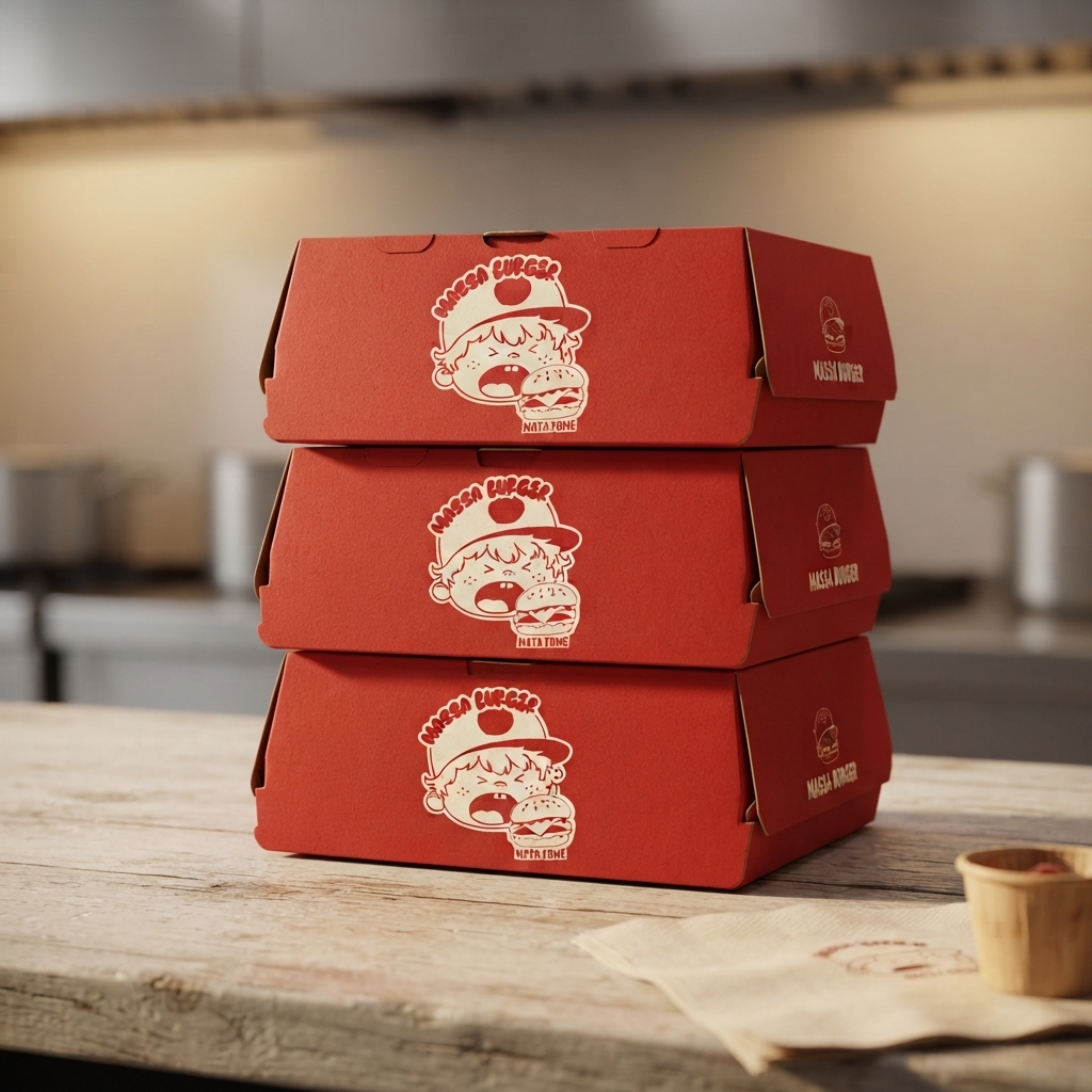 Caixas Massa Burger prontas para entrega